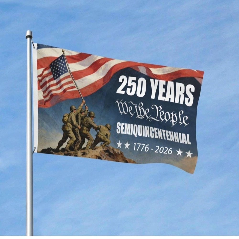 250th Anniversary American Flag - Double-Sided Patriotic Garden Flag 3' x 5'